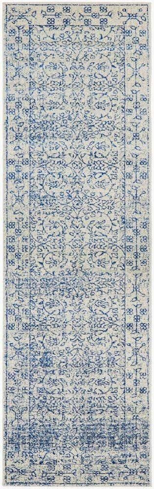 Rug Culture RUGS Formosa White Grey & Blue Transitional Runner