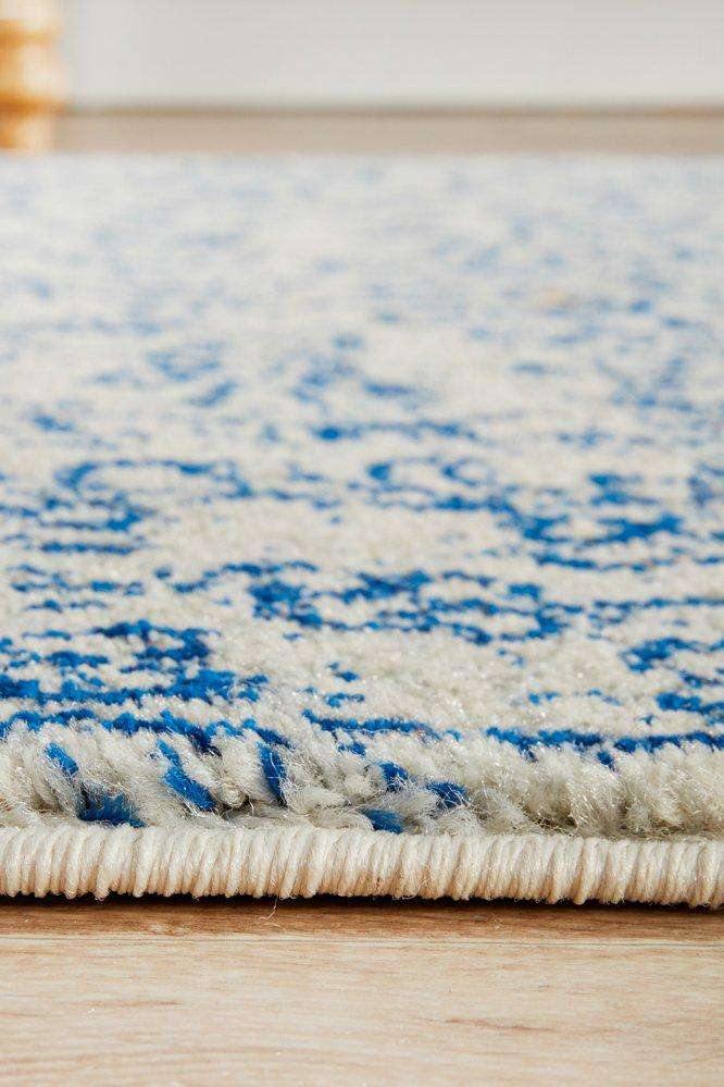 Rug Culture RUGS Formosa White Grey & Blue Transitional Runner