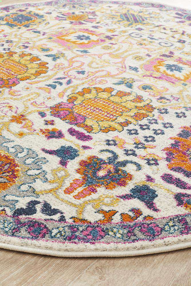 Rug Culture RUGS Reyha Traditional Round Rug