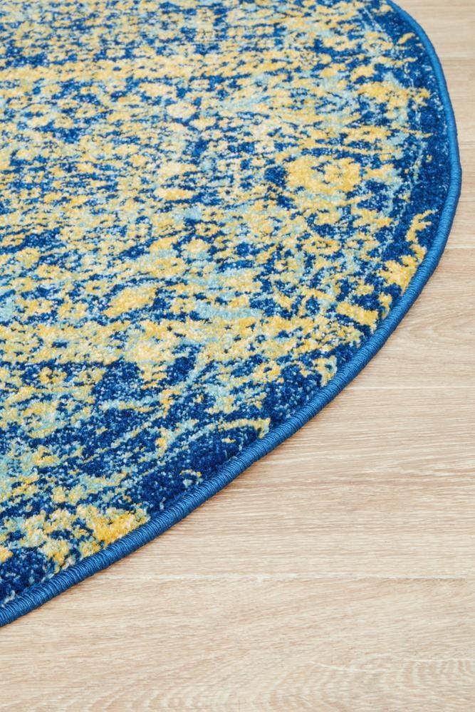 Rug Culture RUGS Suchi Blue Transitional Round Rug (Discontinued)