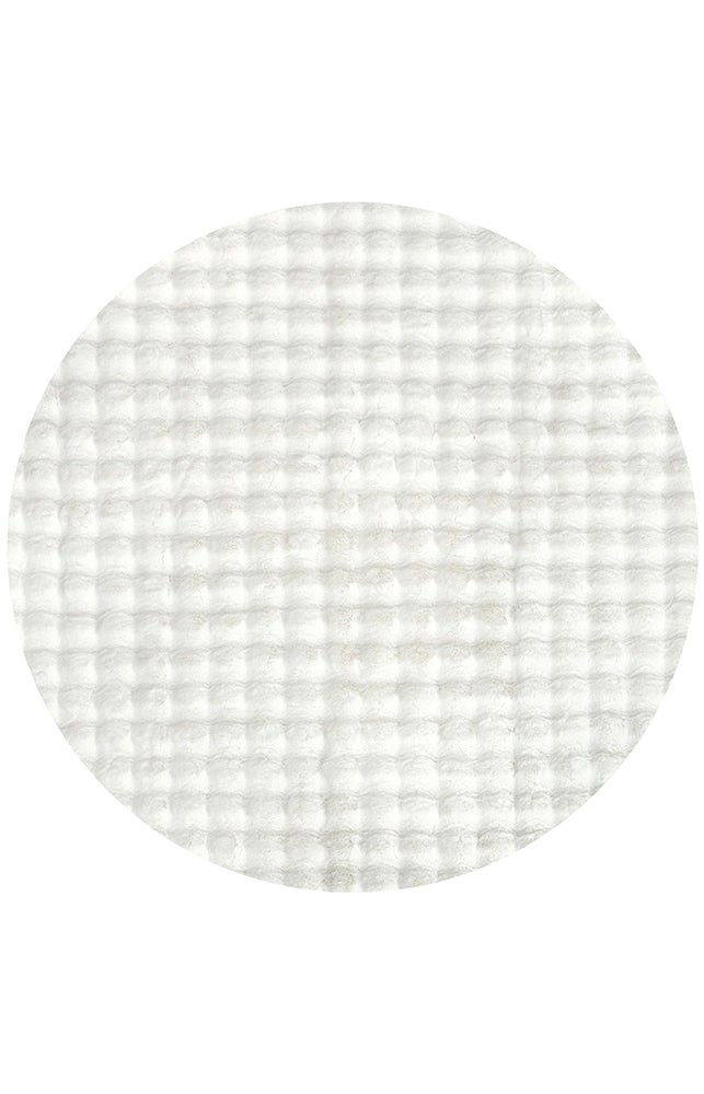 Bubble White Machine Washable Round Rug | Simple Style Co