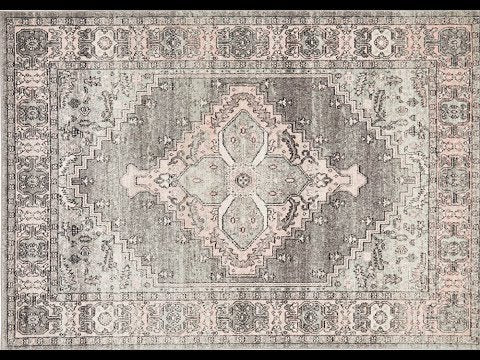 Avenue 703 Grey & Blush Traditional Round Rug - Simple Style Co