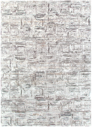 Atina Distressed Geo Squares Grey Rug