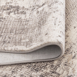 Atina Distressed Border Beige Grey Rug