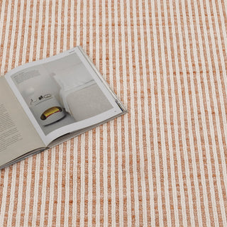 Berno Pink Ivory Loop Stripes Rug