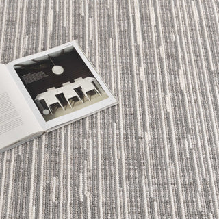 Berno Silver Ivory Loop Lines Rug