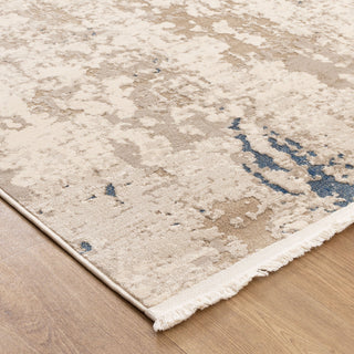 Bohemian Paradise Beige Blue Distressed Rug