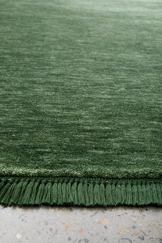 Conscious Loom Kinship Forest Green Runner Rug