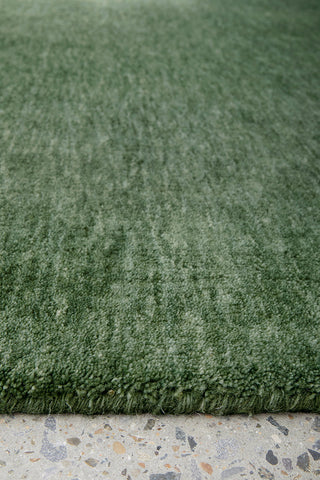 Conscious Loom Kinship Forest Green Runner Rug