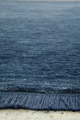 Conscious Loom Kinship Navy Rug Sample