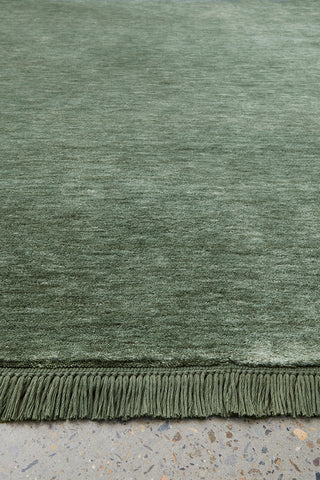 Conscious Loom Kinship Sage Green Runner Rug