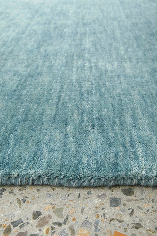 Conscious Loom Kinship Sky Blue Runner Rug