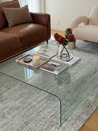 Khoyama Green Distressed Washable Rug