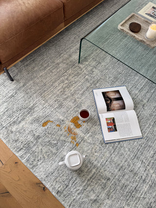 Khoyama Green Distressed Washable Rug