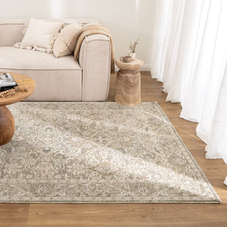 Delphine Regal Green Beige Vintage Rug