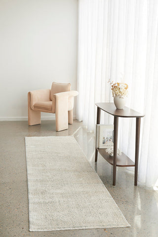 Emma Blomfield Veil Blue Runner Rug