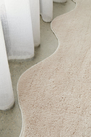 Evelyn Beige Washable Runner Rug