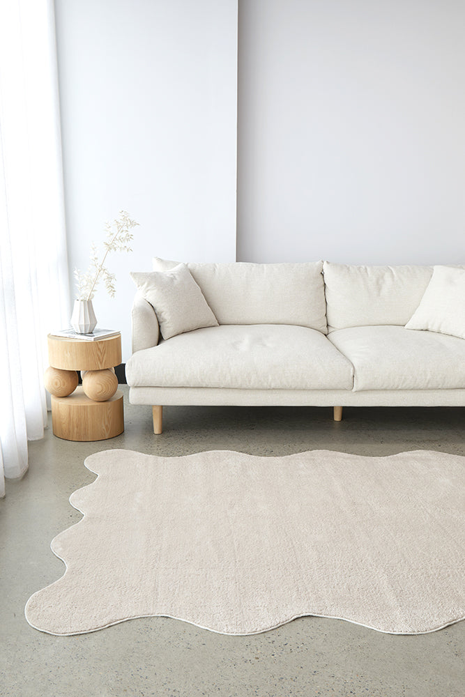 Evelyn Beige Washable Rug | Simple Style Co