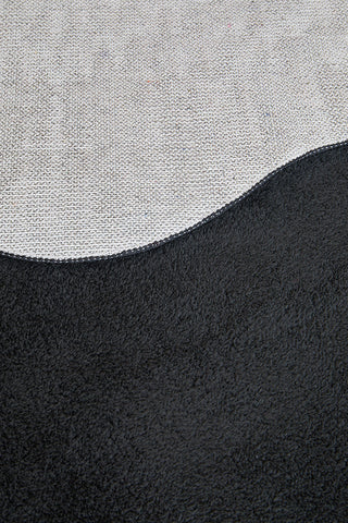 Evelyn Black Washable Runner Rug