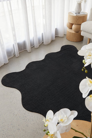 Evelyn Black Washable Rug