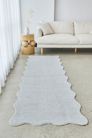 Evelyn Silver Washable Runner Rug