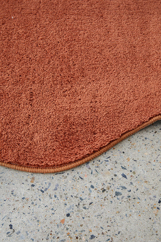 Evelyn Terracotta Washable Runner Rug