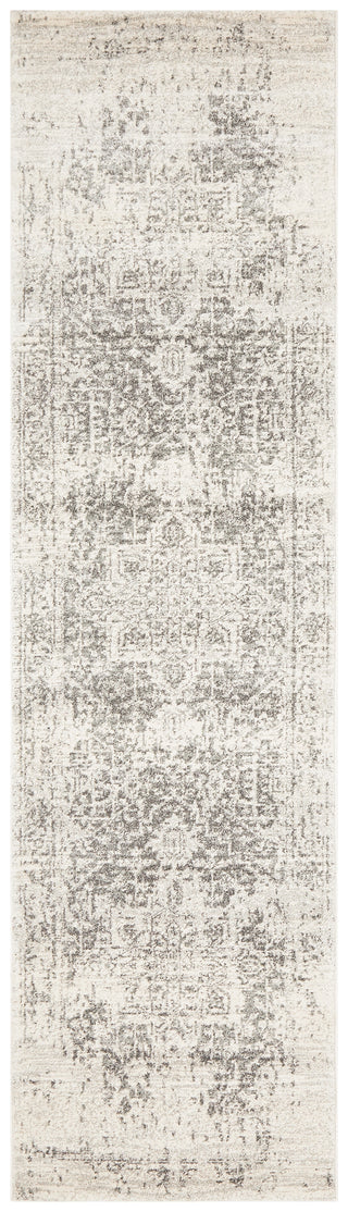 Bafra Distressed Grey & Ivory Transitional Runner Rug
