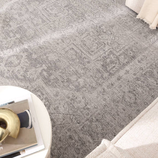 Heritage Distressed Medallion Grey Rug