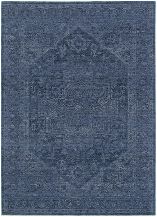 Heritage Distressed Medallion Blue Rug