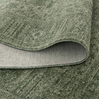 Heritage Distressed Border Green Rug