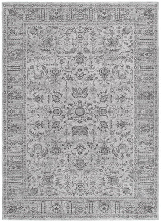 Heritage Distressed Border Grey Rug