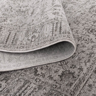 Heritage Distressed Border Grey Rug
