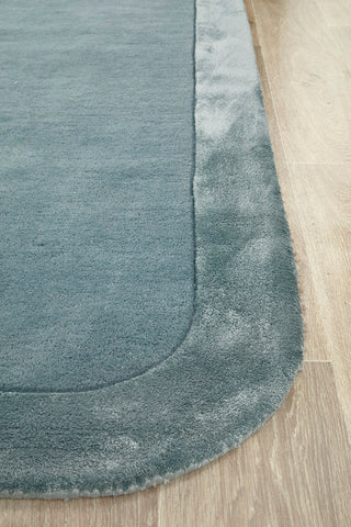 Hugo Blue Wool Runner Rug