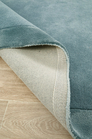 Hugo Blue Wool Runner Rug