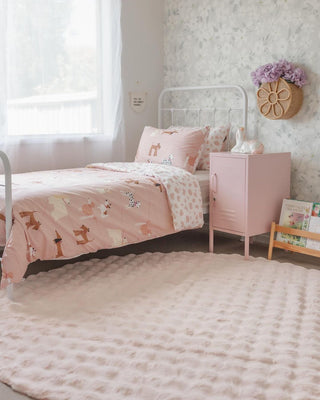 Bubble Blush Round - Machine Washable Rug