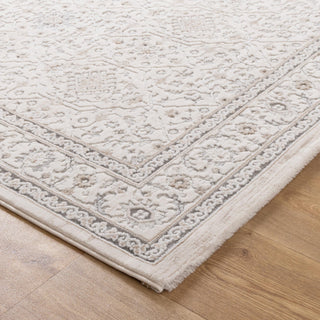 Maya Traditional Border Cream and Beige Rug