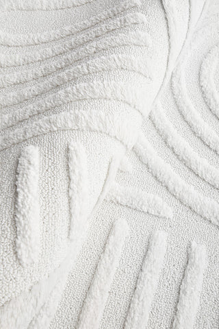 Close-up of textured white textured rug