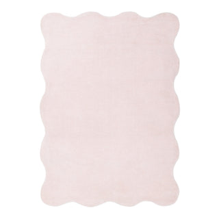 Ollie Scalloped Rug Pink