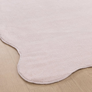Ollie Scalloped Rug Pink