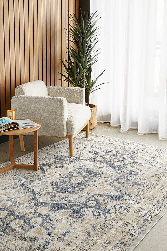 Delphine Blue Traditional Rug