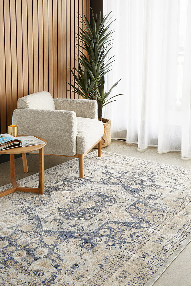 Delphine Traditional Rug Blue - Simple Style Co