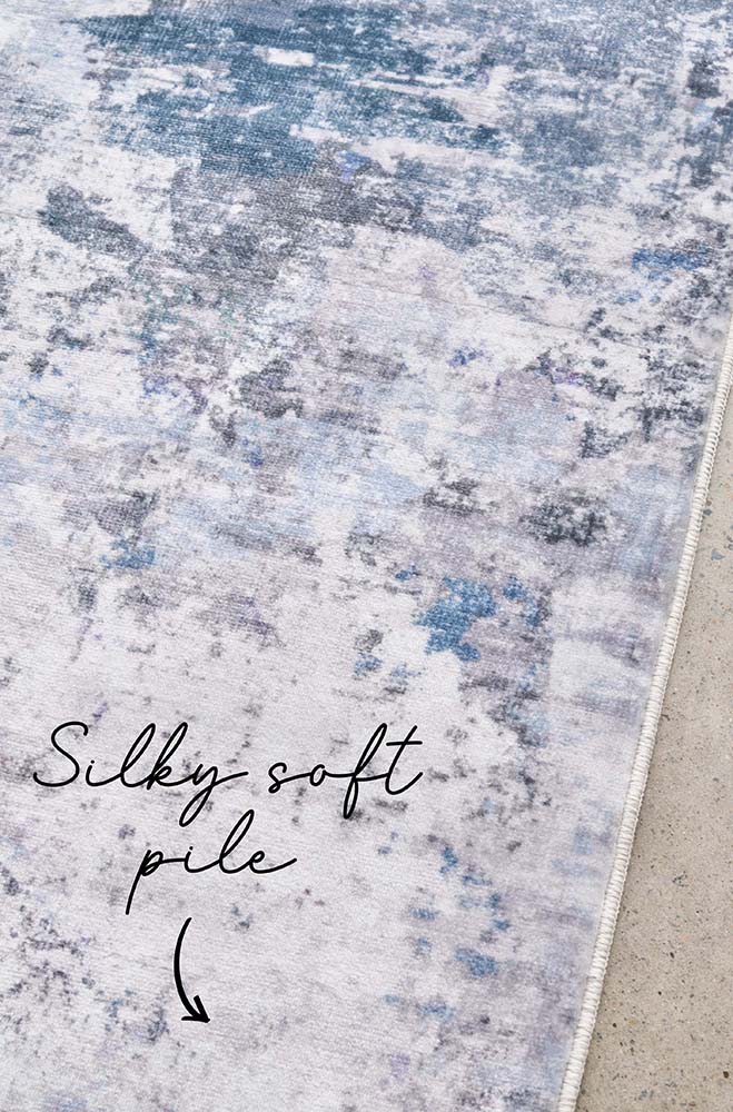 Revive Cato Blue Washable Rug