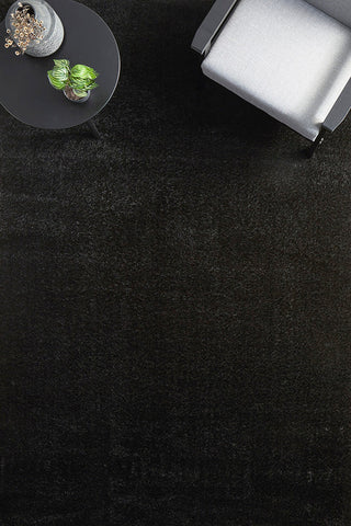 Sienna Black Shag Rug