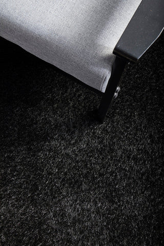 Sienna Black Shag Rug