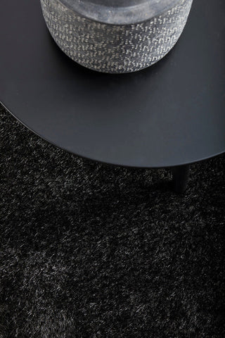 Sienna Black Shag Rug