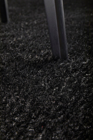 Sienna Black Shag Rug