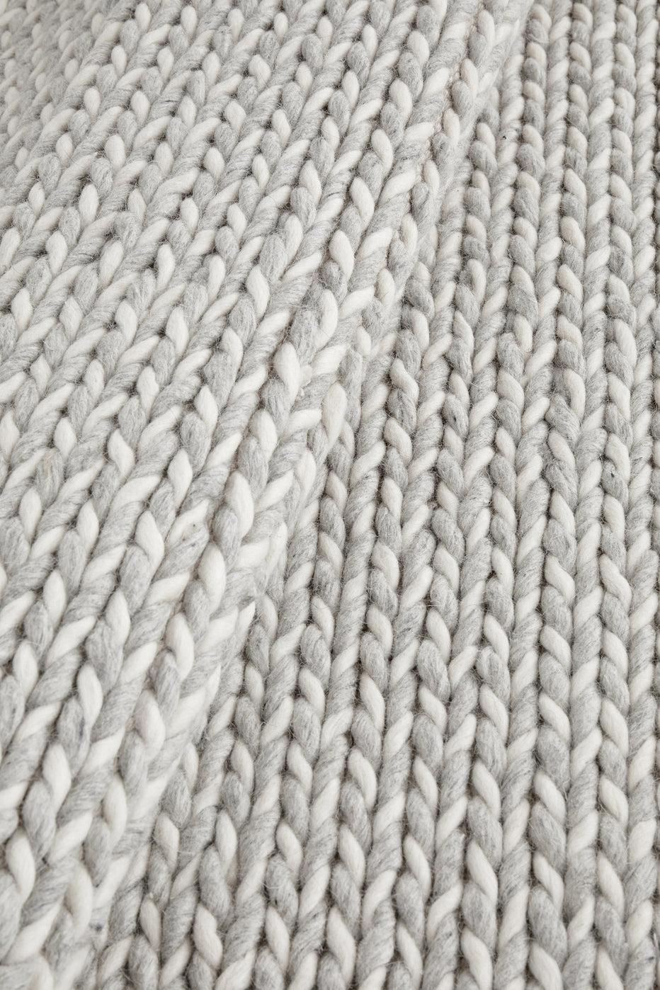 Kelowna Grey & Ivory Braided Wool Rug Simple Style Co