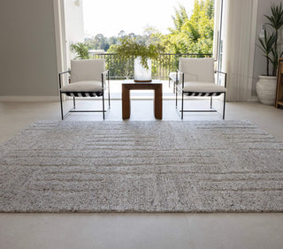 Seren Greige Modern Wool Rug