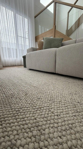 Beau Ivory Chunky Wool Rug