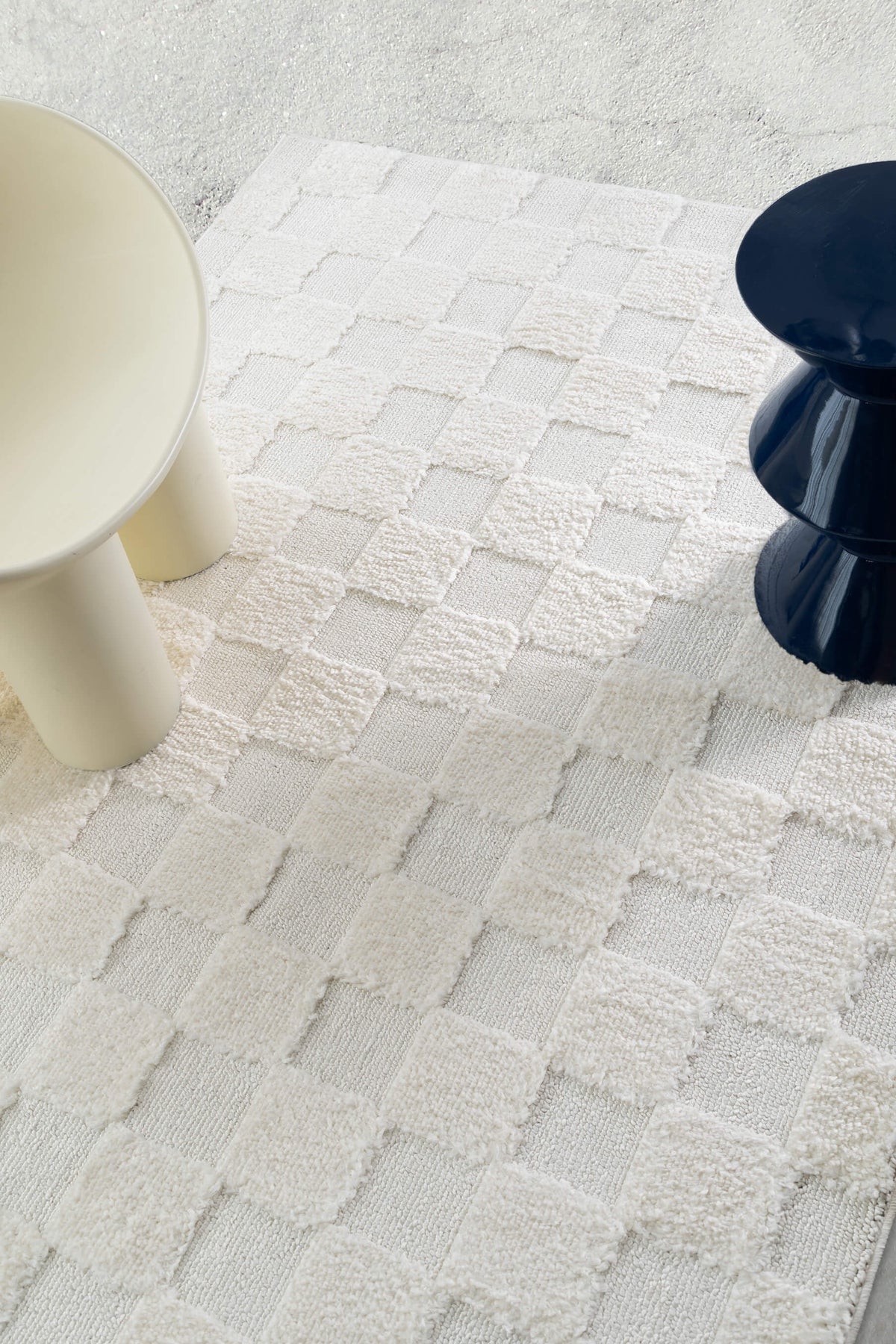 Ivory Checkered Rug Ambra Ivory Checkered Rug - I ️ Renovations